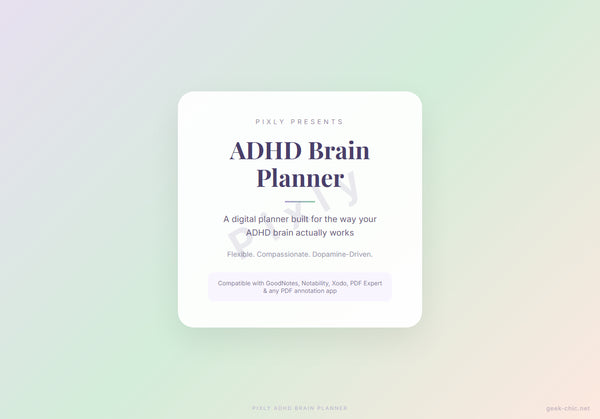 Pixly ADHD Brain Planner - 01 Cover