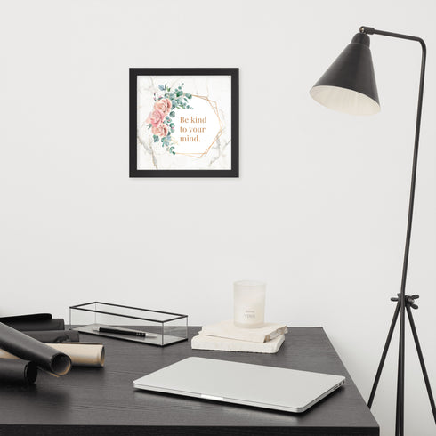 "Blossoming Mindfulness" Framed Poster