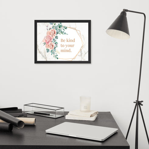 "Blossoming Mindfulness" Framed Poster