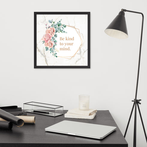 "Blossoming Mindfulness" Framed Poster