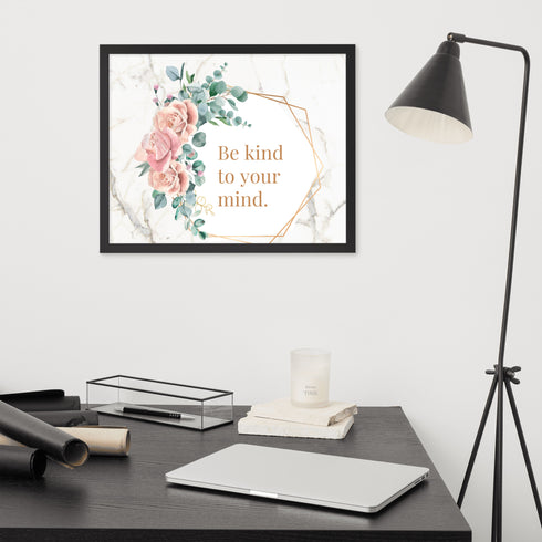"Blossoming Mindfulness" Framed Poster