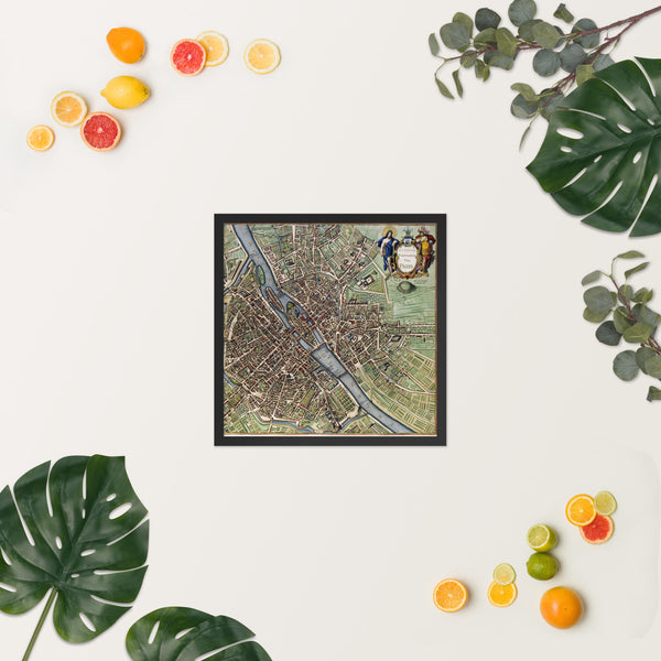 Journey Through Time: Vintage Cityscape Framed Poster | Lutetia Parisiorum Vulgo Paris | Framed poster