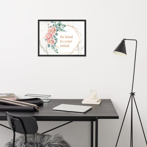 "Blossoming Mindfulness" Framed Poster
