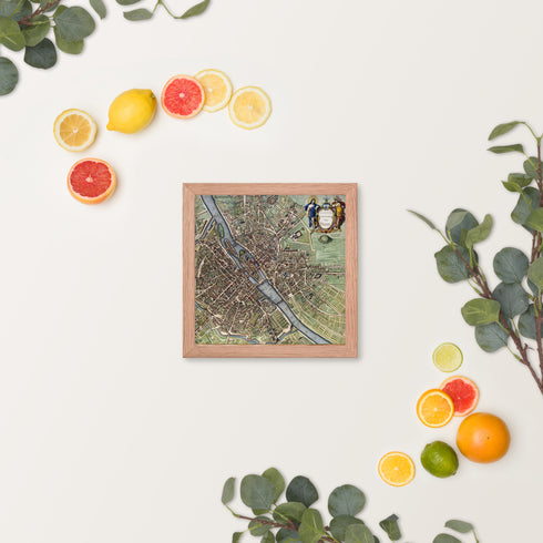 Journey Through Time: Vintage Cityscape Framed Poster | Lutetia Parisiorum Vulgo Paris | Framed poster