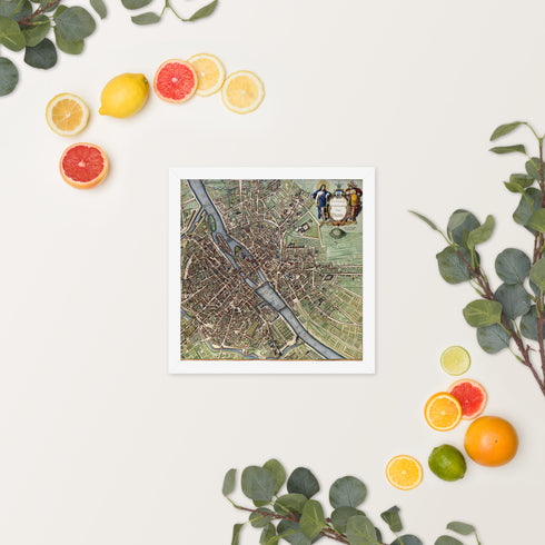 Journey Through Time: Vintage Cityscape Framed Poster | Lutetia Parisiorum Vulgo Paris | Framed poster