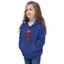 Red British Phone Booth at Christmas - Kids Hoodie