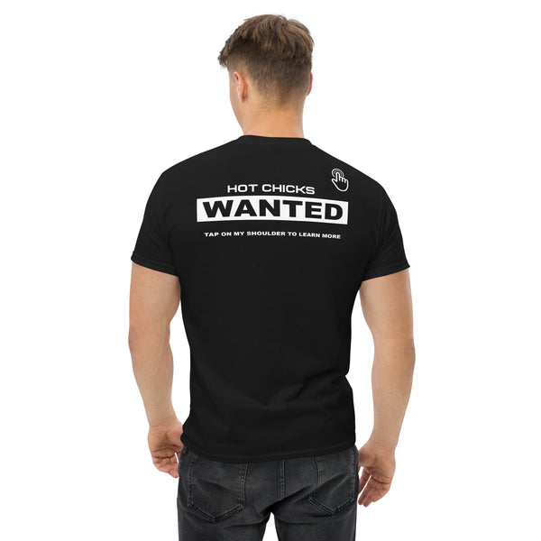 Hot Chicks Wanted T-shirt by CW (Dark Heather / Black / Purple)