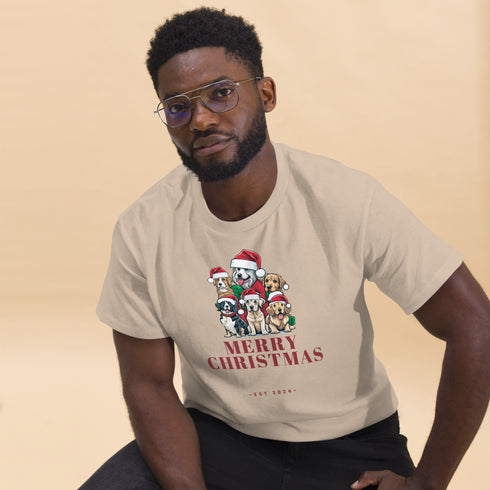 Adorable Christmas Dogs - Men's classic tee