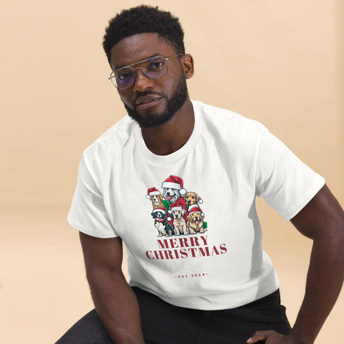 Adorable Christmas Dogs - Men's classic tee