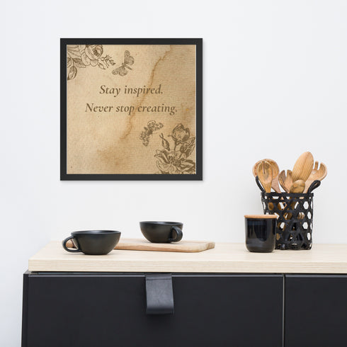 "The Muse's Whisper" Inspirational Poster | Framed photo paper poster