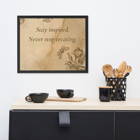 "The Muse's Whisper" Inspirational Poster | Framed photo paper poster