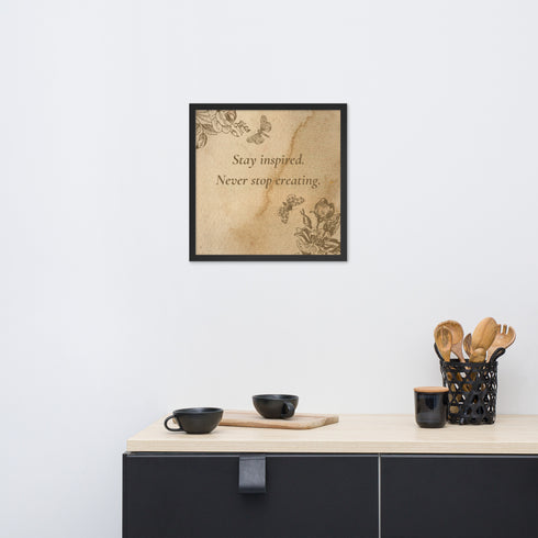 "The Muse's Whisper" Inspirational Poster | Framed photo paper poster