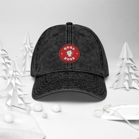 “GOAL BOSS” Vintage Cap - The Ultimate Accessory for Achievers | Vintage Cotton Twill Cap