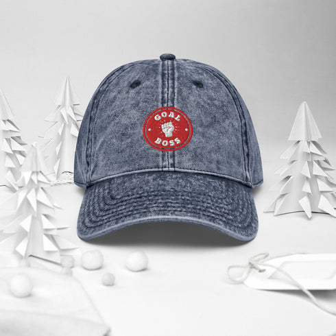 “GOAL BOSS” Vintage Cap - The Ultimate Accessory for Achievers | Vintage Cotton Twill Cap